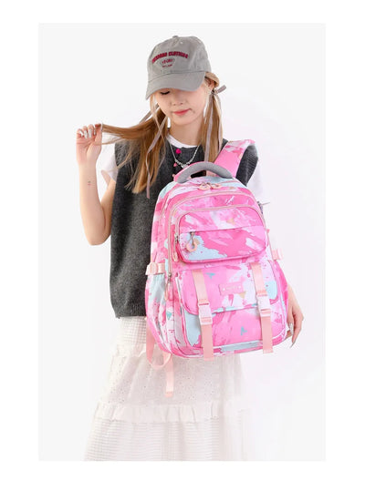 Middle School Student Backpack Children Set School Bags for Girls Kids Schoolbags Waterproof Book Bag With Lunch Bag Pencil case