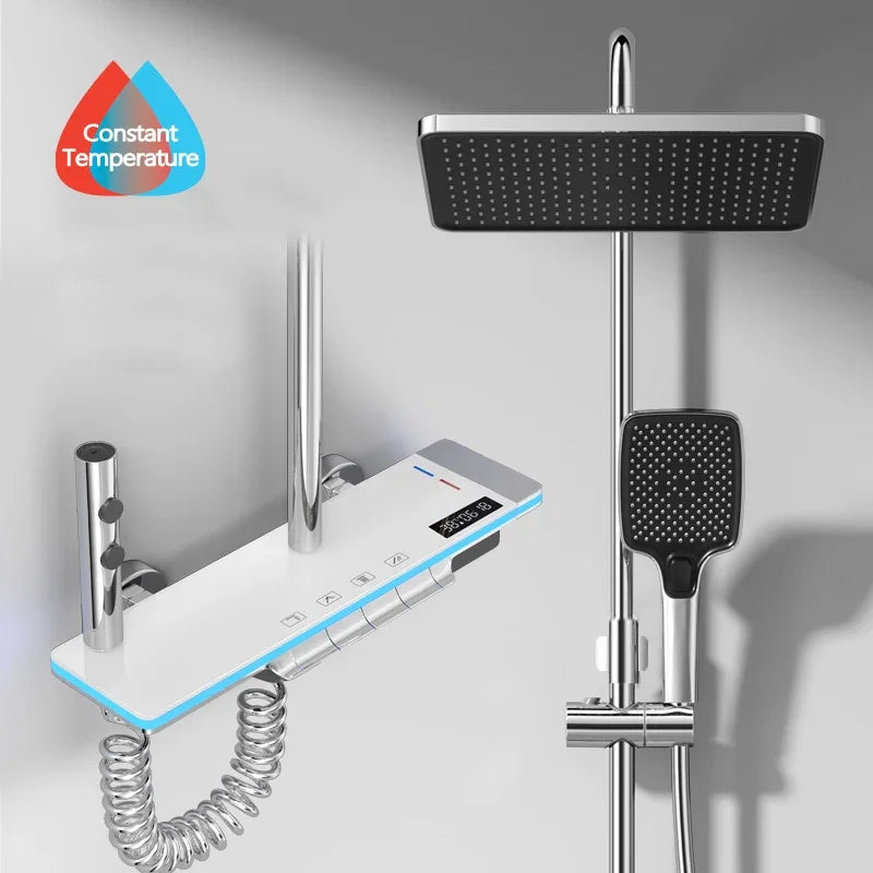 Bathroom Luxury Thermostat Mixer Shower Set
