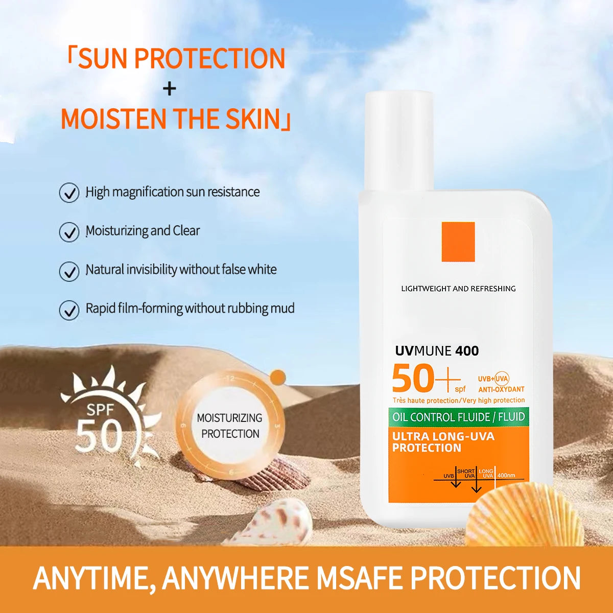 Body Make Up Base Anti-Imperfection Anti-Shine Invisible Fluid Waterproof Portable Sunscreen Cosmetics