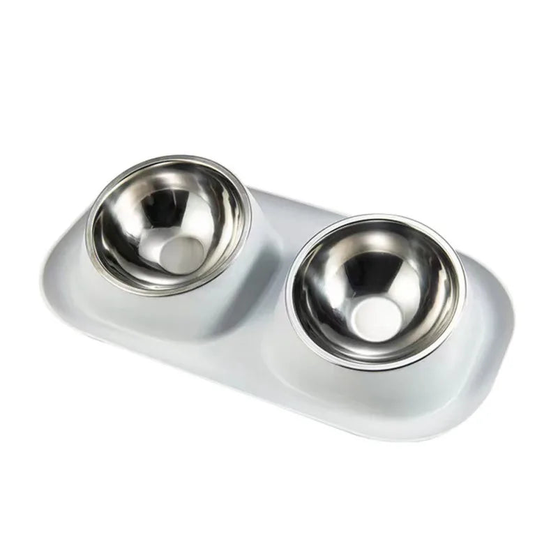 Dog Stainless Steel Double Bowl