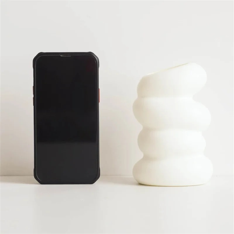 Plastic Spiral White Vase Nordic Creative