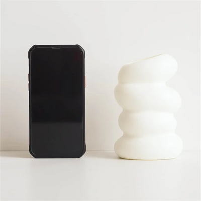 Plastic Spiral White Vase Nordic Creative