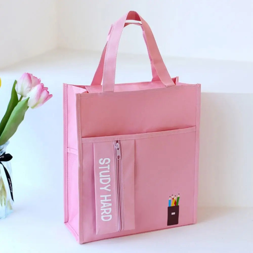 Shopping Bag Student Tutorial Bags Portable Travel Bag Children Art Bag Large Capacity Multi-functional School Information Bag