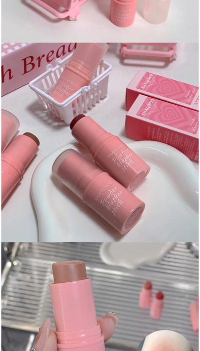 SHAQINUO Energizing Blush Stick - Natural Matte Finish, Creamy Texture, Easy to Blend for a Youthful Glow