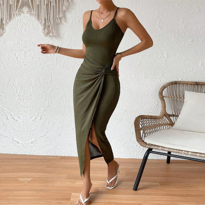new summer dresses 2025 vestidos para mujer fashion solid color dress sexy strap party dress vestido long dresses for woman