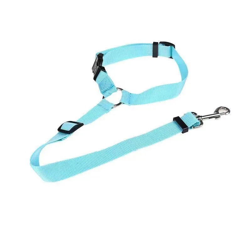Dog Solid Color Two Nylon Lead Leash