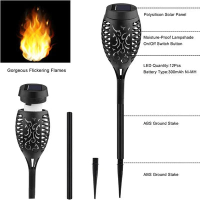 Solar Flame Torch Lights – Waterproof Lamps