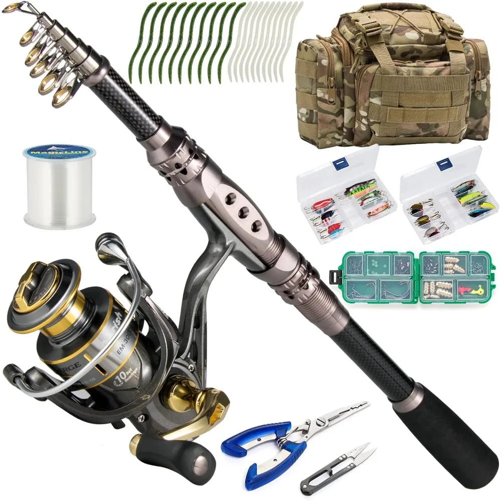125-Piece Fishing Rod & Reel Combo