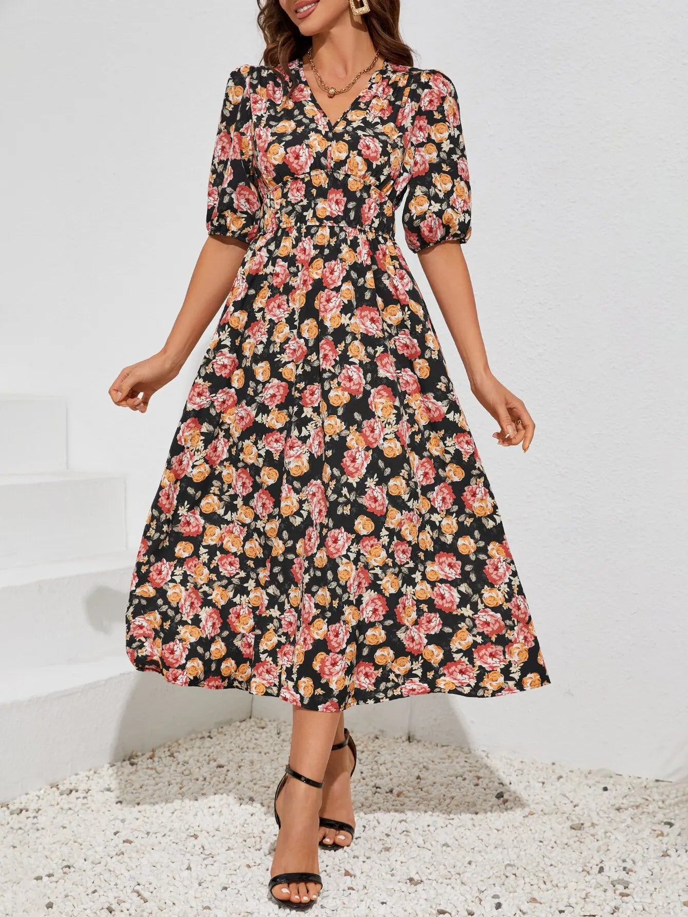 Women Summer Floral Long Dress,Fashion Women's Bohemian Dresses,Woman Clothing,Woman Clothes,Sundress,New In Dress 2025
