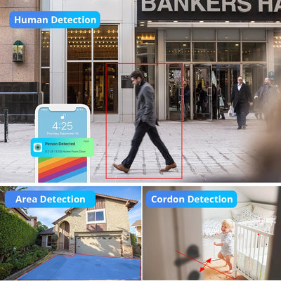 Human Detection 8MP 4K WiFi Outdoor IP Camera