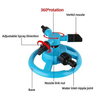 360° Automatic Rotating Lawn Nozzle