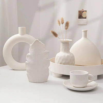 Nordic White Flower Vase