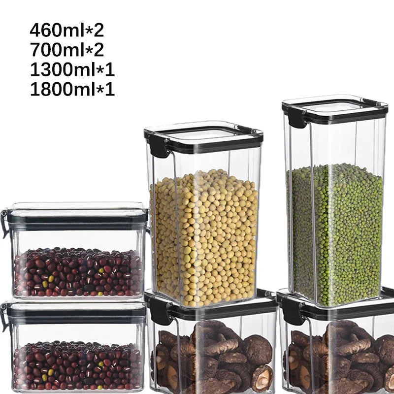 Stackable Food Storage Containers Jars Set