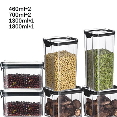 Stackable Food Storage Containers Jars Set
