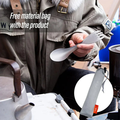 2Pcs Pure Titanium Spork