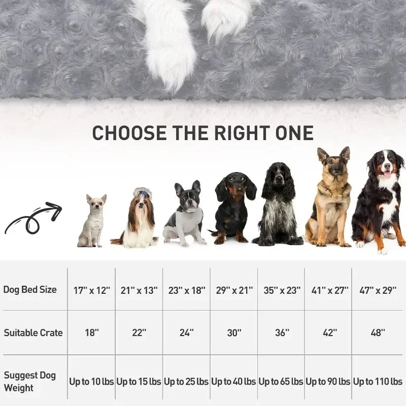 Deluxe Washable Plush Dog Bed