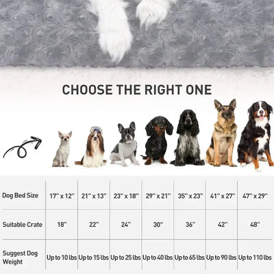 Deluxe Washable Plush Dog Bed