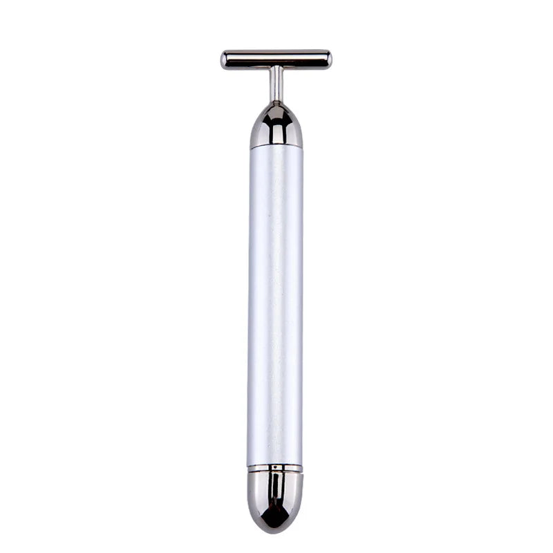 Golden T-Shaped Facial Body Massager