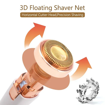 Portable 2-in-1 Electric Epilator Eyebrow Trimmer