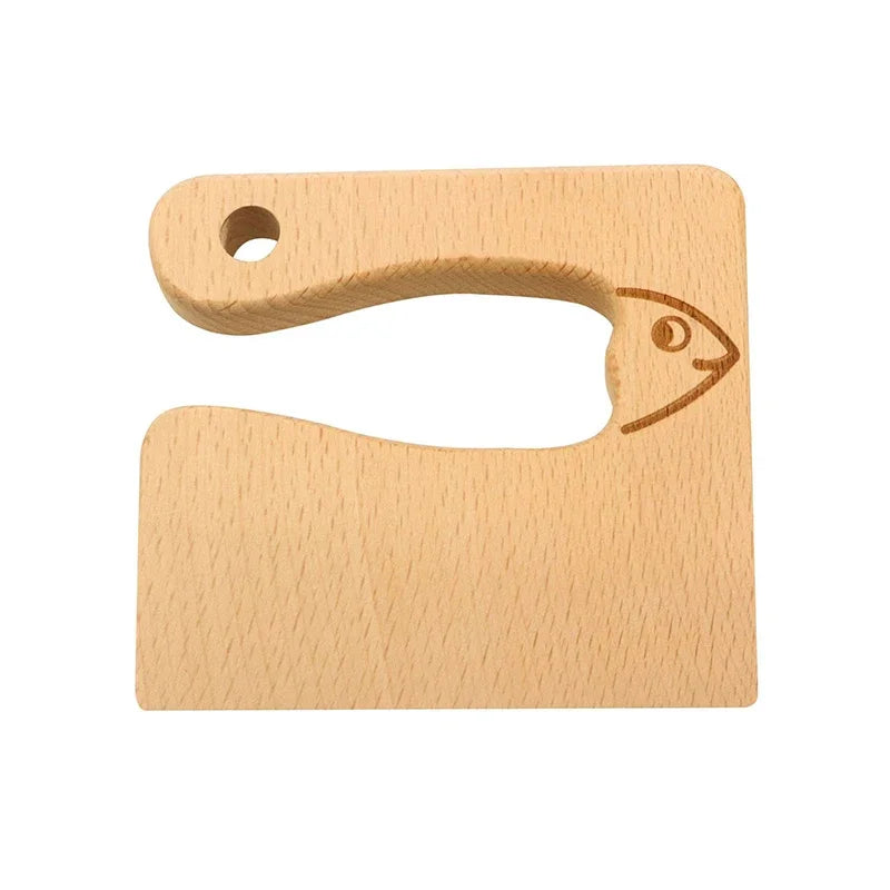 Kids Wooden Safe Kitchen Cutter