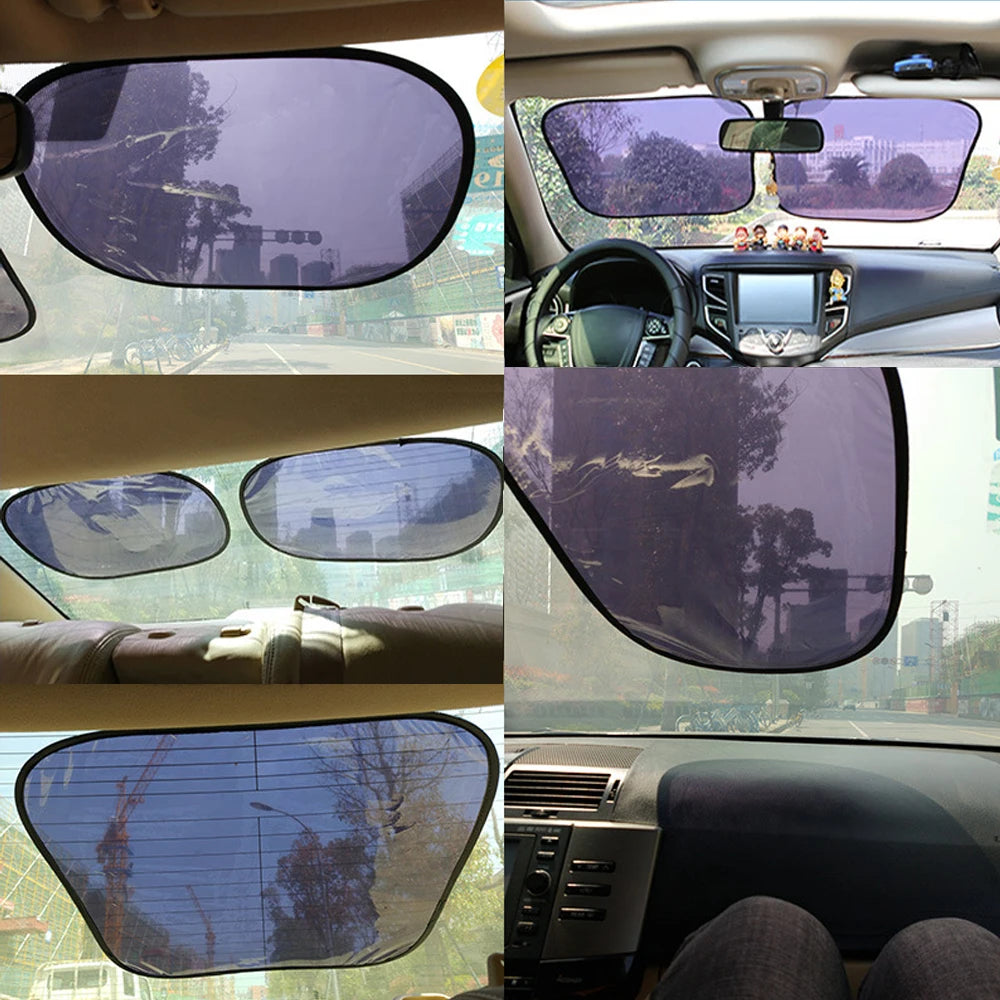 Car Sun Shade UV Protection Car Curtain Car Side Window Sunshade Electrostatic Film Auto Window Sun Visor Protection Window Film
