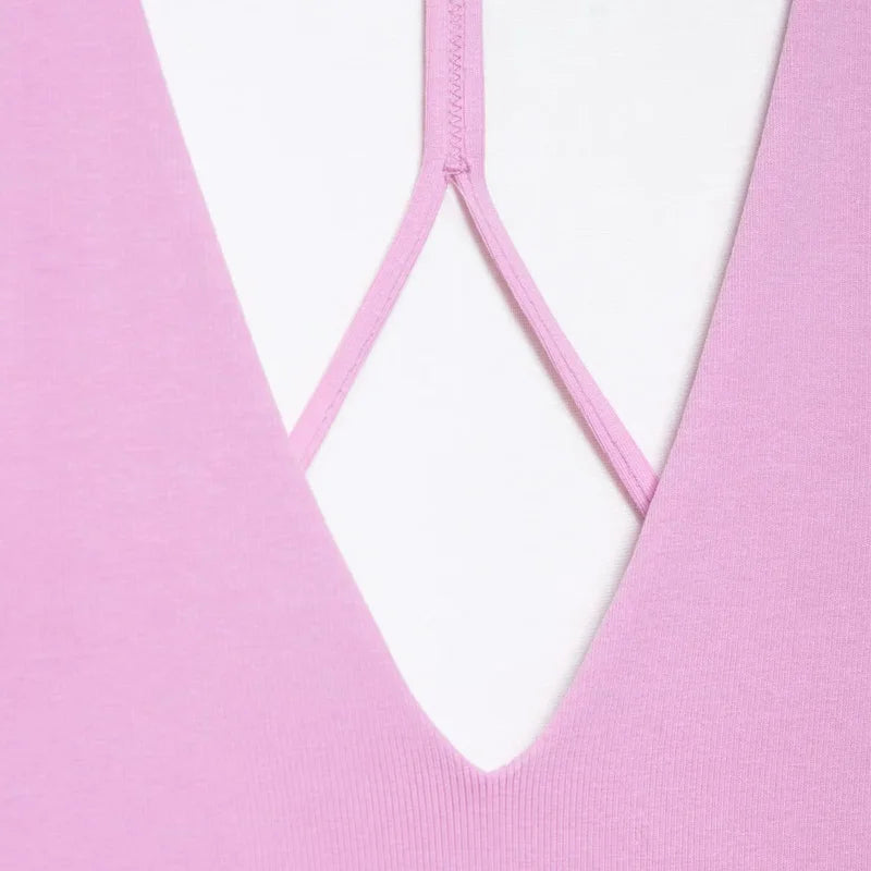 TRAF Sexy Party Halter Dress 2025 Women's Spring Summer Elegant Short Dress Fashion Casual White Pink Black Mini Dress Vestidos