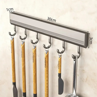 Wall Mounted Punch-Free Hooks Rack
