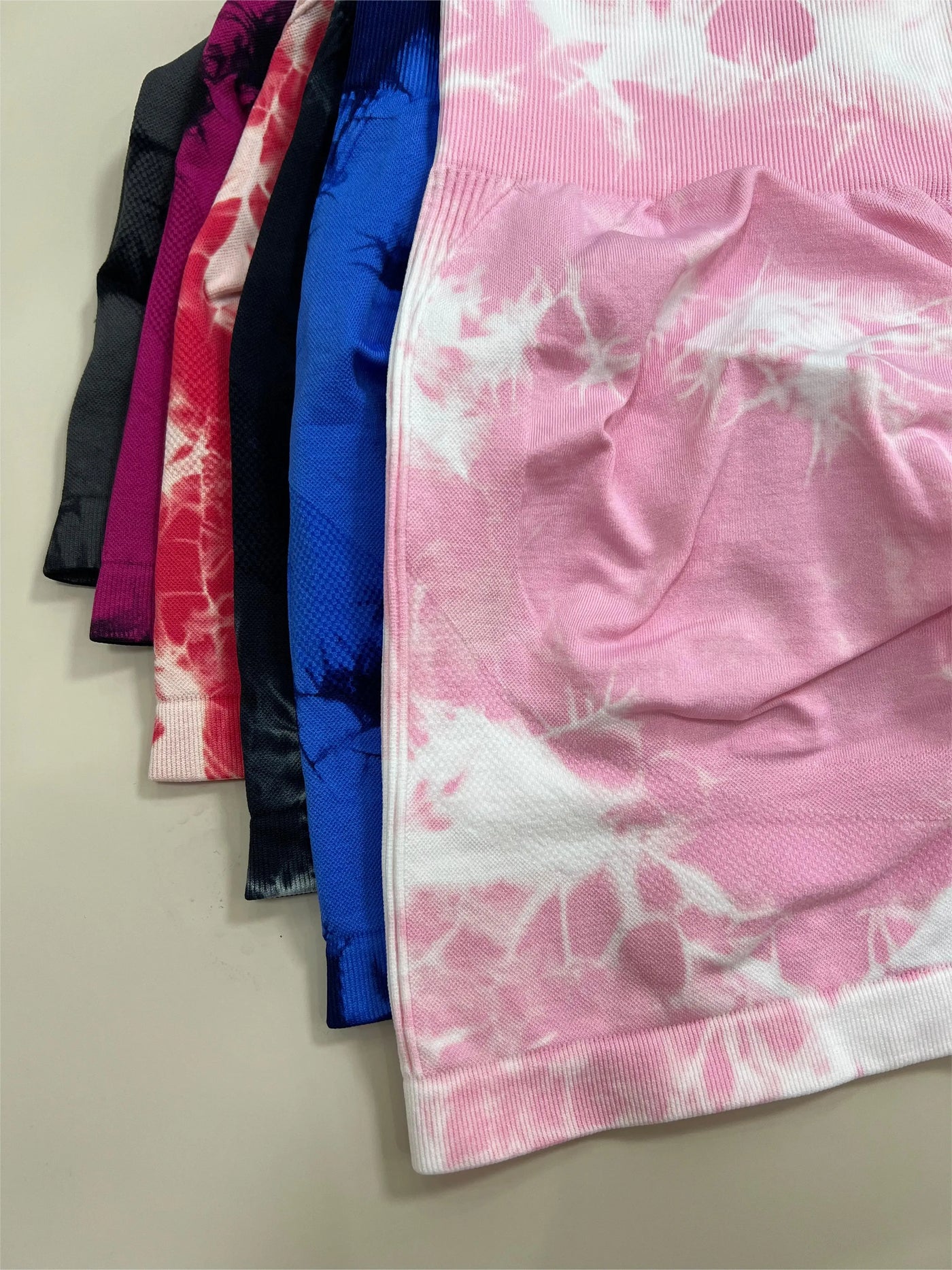 Women Tie Dye Athletic Shorts Scrunch Butt Lifting Fitness Biker Tights Workout Yoga High Waist Training Pant Cycing Leggings