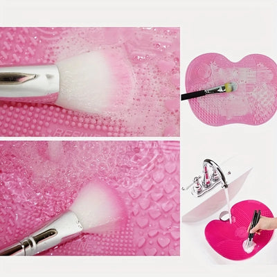 Silicone Apple-Shaped Brush Scrubbing Pad