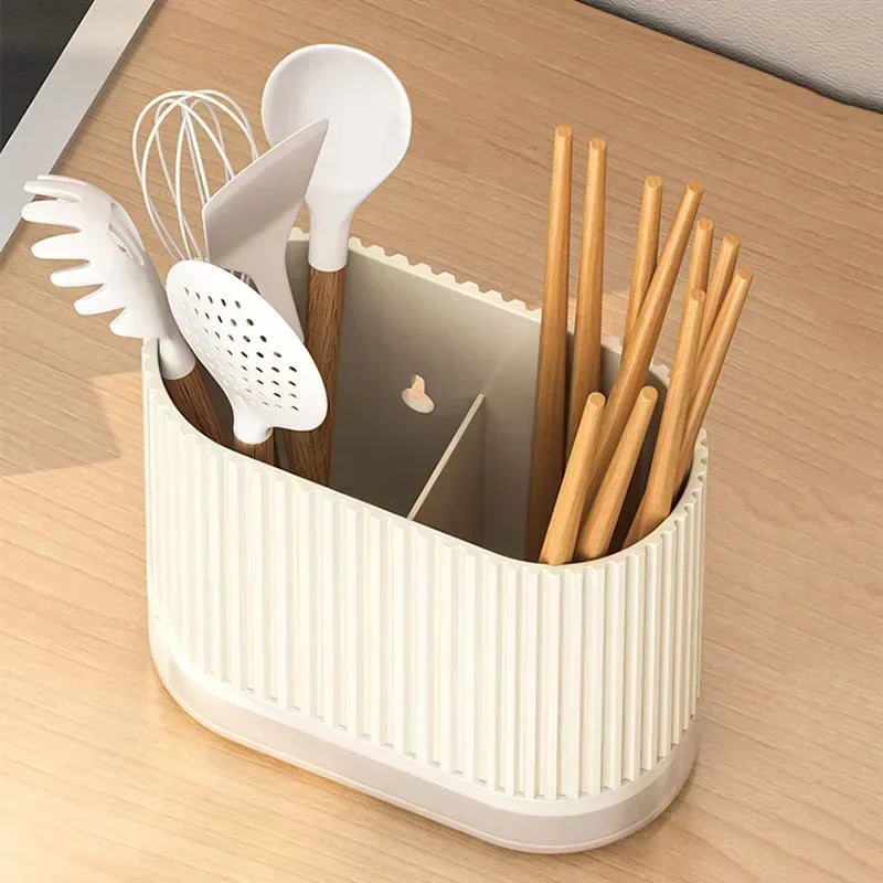 Wall-Mounted Kitchen Spoon Chopstick Holder