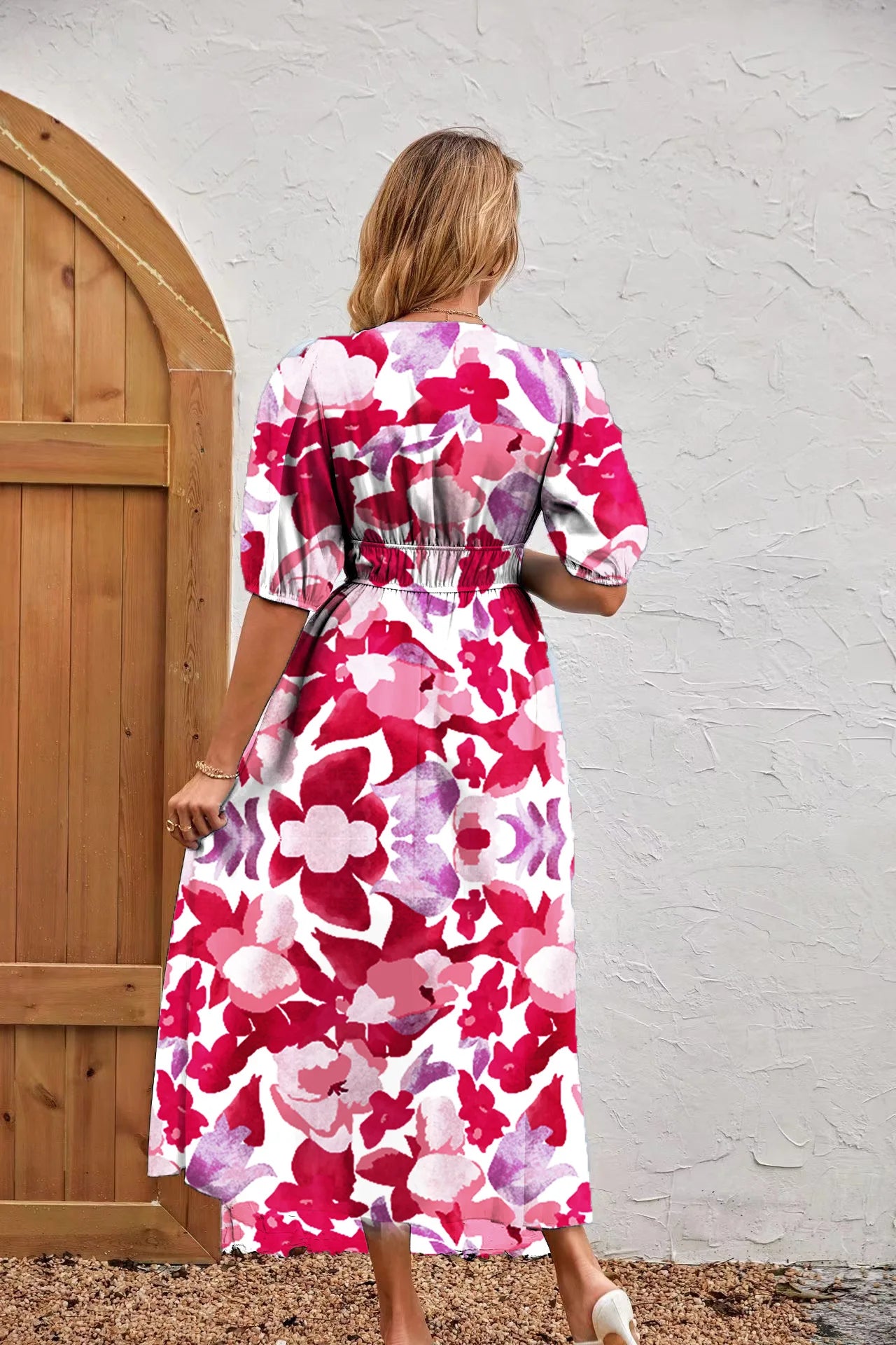 Women Summer Floral Long Dress,Fashion Women's Bohemian Dresses,Woman Clothing,Woman Clothes,Sundress,New In Dress 2025