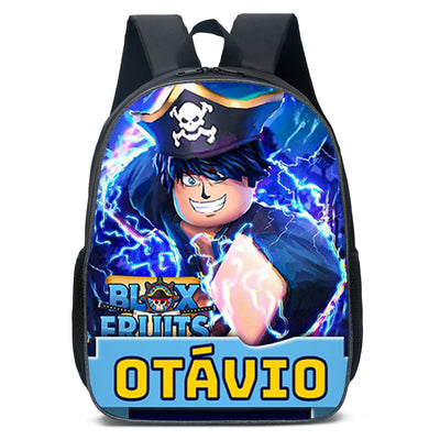 ROBLOX Blox Fruits Primary School Bag Children's Cartoon Backpack Backpack Kawaii Cartoon School Bag Mochila
