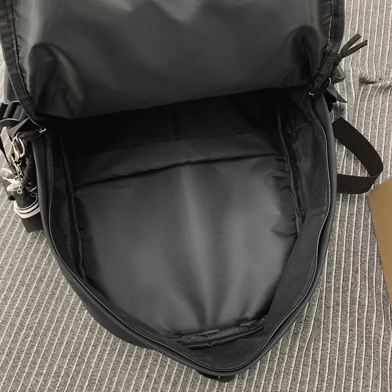 School bag, male college student, trendy brand, campus backpack, double shoulder bag, female, Korean style, simple, versatile, t