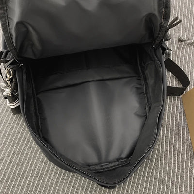 School bag, male college student, trendy brand, campus backpack, double shoulder bag, female, Korean style, simple, versatile, t