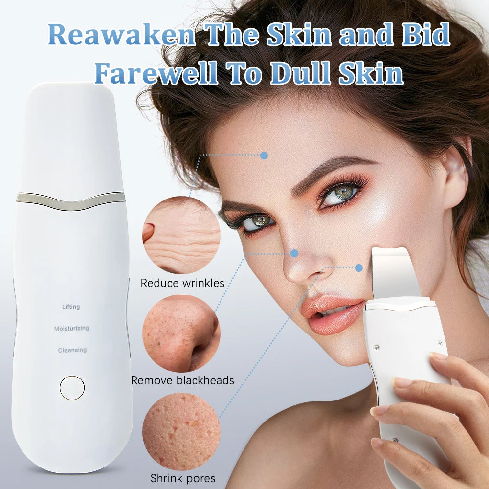 Electric Ultrasonic Skin Scrubber Facial Lifting Spatula