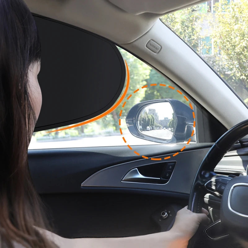 Car Side Window Sunshade 4-Layer Sun Block Film Cloth Sun Visor Summer UV Protection Window Curtain Car Sun Shade Cover