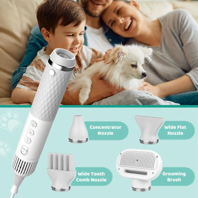 Portable Dog Temperature & Grooming Brush