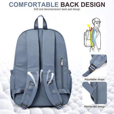 School bag, preppy, cute, light, large capacity, simple, backpack, junior high school students, college students commuting bag