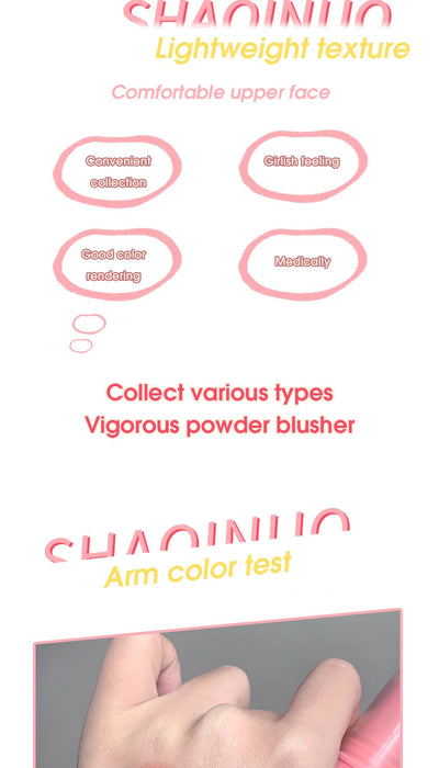 SHAQINUO Energizing Blush Stick - Natural Matte Finish, Creamy Texture, Easy to Blend for a Youthful Glow