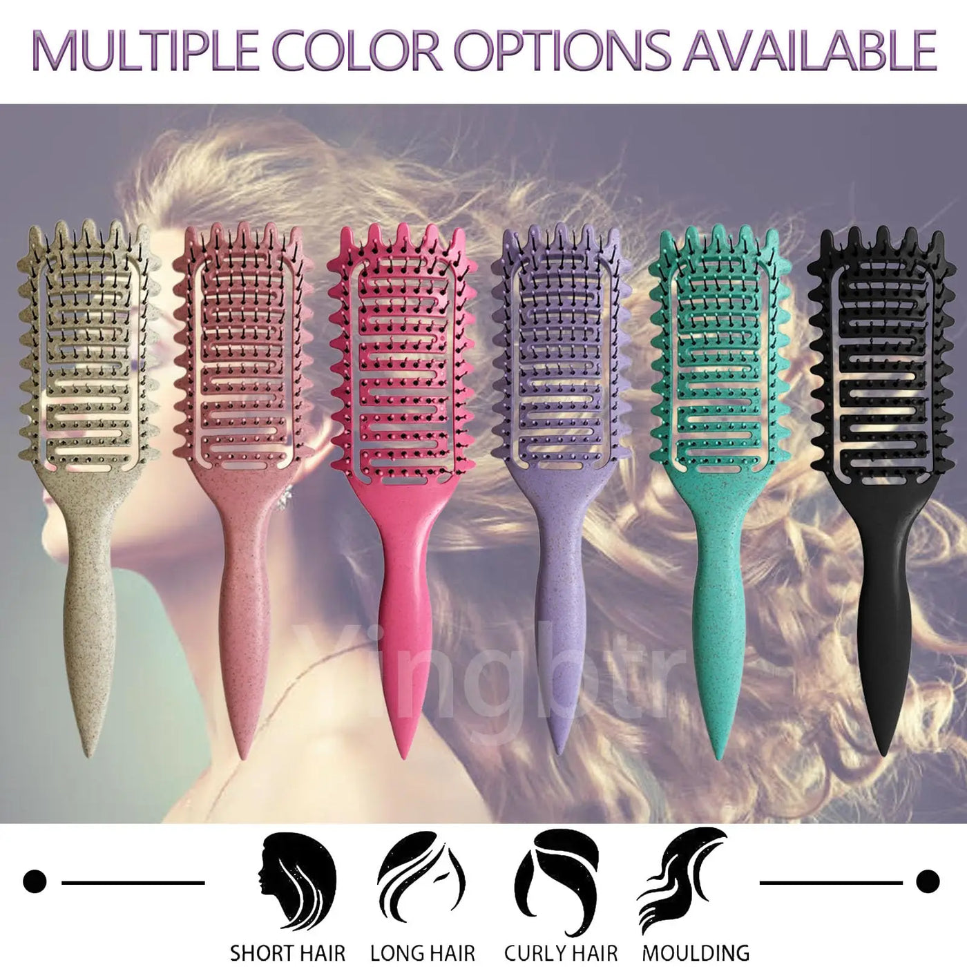 Curly Hair & Beard Detangling Brush