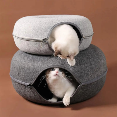 Large Donut Cat Tunnel Bed