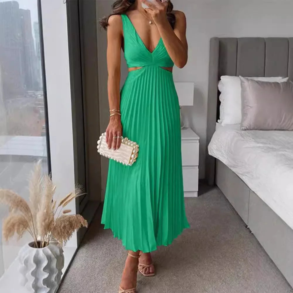 summer dress 2025 vestidos para mujer fashion hollow out dress sexy dresses party dress suspenders long dresses for woman