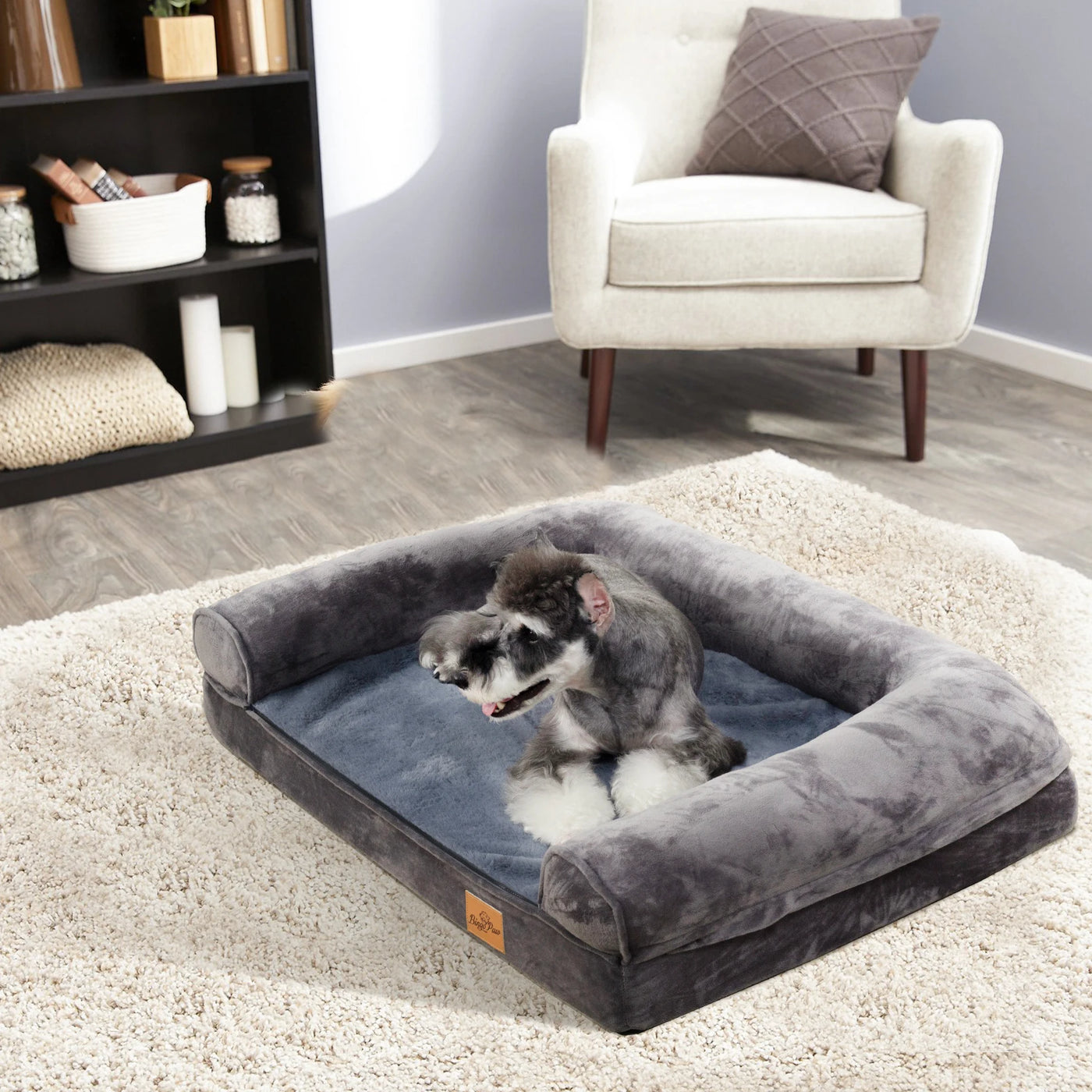Extra Large Cozy Sofa Dog Bed with Bolster