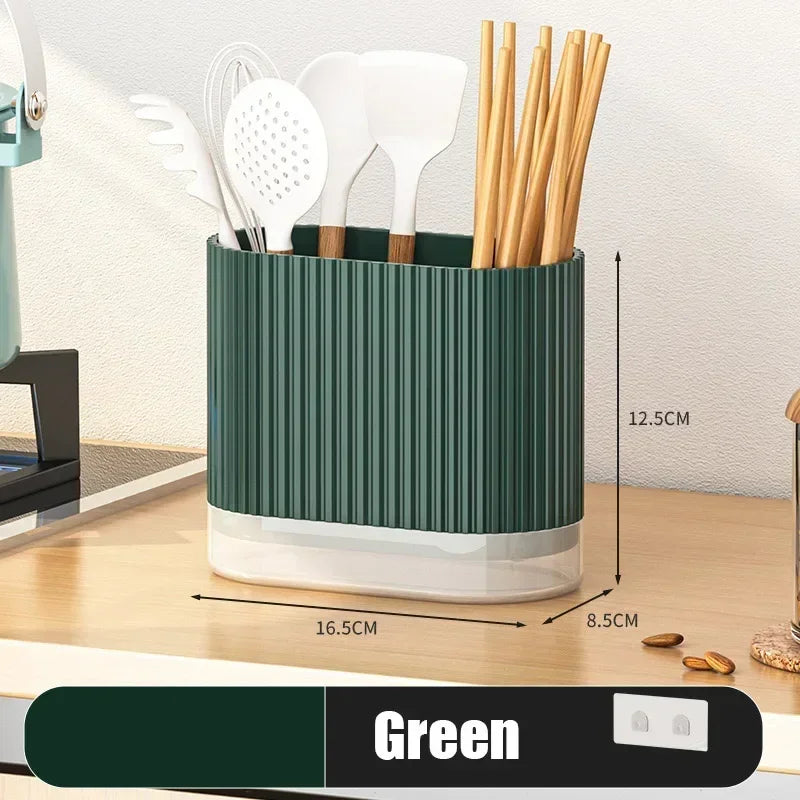 Wall-Mounted Kitchen Spoon Chopstick Holder