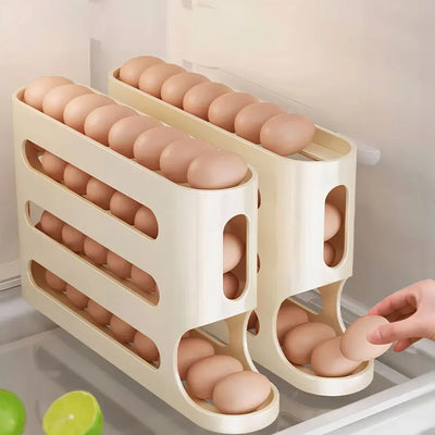 4-Layer Automatic Rolling Egg Holder Rack
