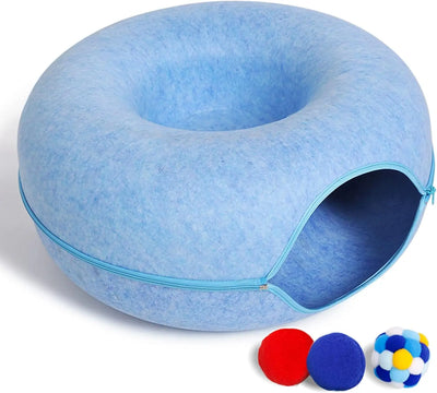 Large Donut Cat Tunnel Bed