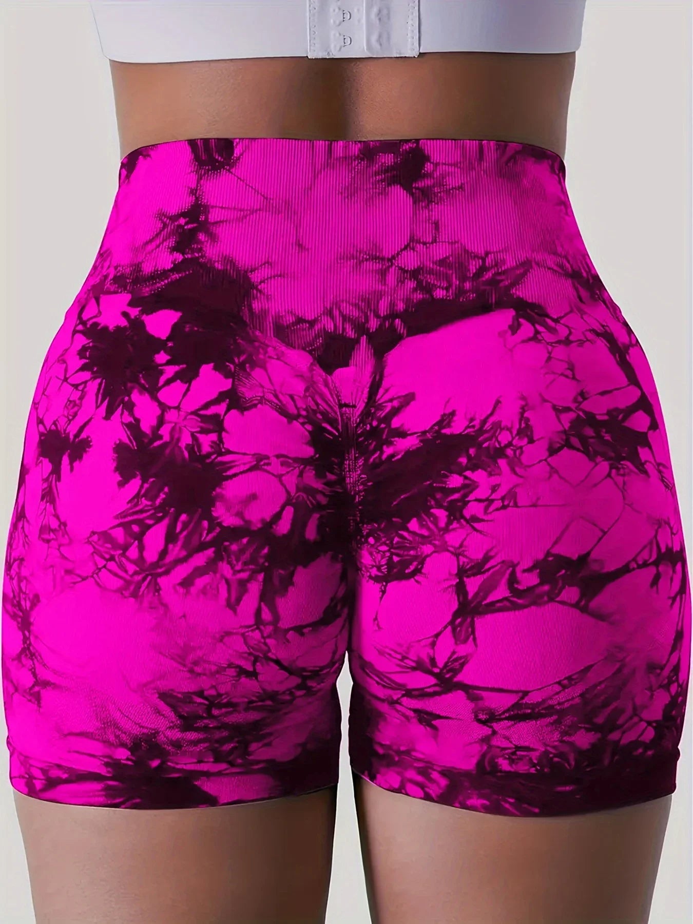 Gym Shorts High-Waist Tie-Dye Yoga Shorts for Women-Seamless,Stretchy Activewear Womens Shorts Biker Shorts Sexy Girl Y2k Shorts