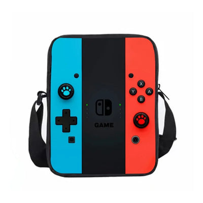 Back To School Game Console Pattern DIY School Bag for Primary and Secondary Students Lunch Bag Pen Bag Shoulder Bag Three Sets