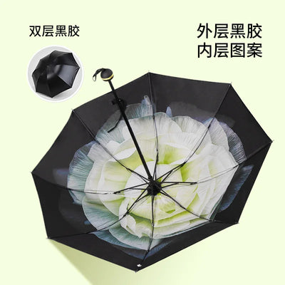 Sun Umbrella UV Protection Sunblock Double Sunshade Umbrella Both Rain and Shine Vinyl Umbrella