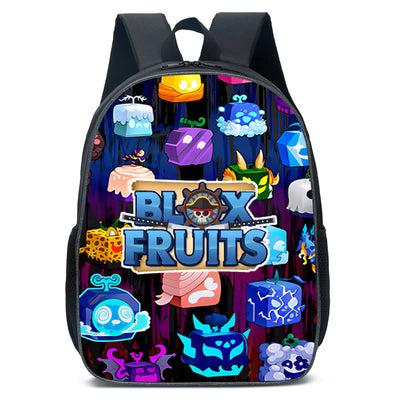 ROBLOX Blox Fruits Primary School Bag Children's Cartoon Backpack Backpack Kawaii Cartoon School Bag Mochila